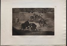 Bullfights: Pepe Illo Making the Pass of the "Recorte", 1876. Creator: Francisco de Goya (Spanish, 1746-1828)