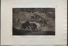 Bullfights: Pepe Illo Making the Pass of the "Recorte", 1876. Creator: Francisco de Goya (Spanish, 1746-1828)