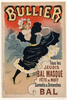 Bullier, Tous les jeudis Bal masque, fe?te de nuit, 1896. Creator: Meunier, Henri Georges (1873-1922)