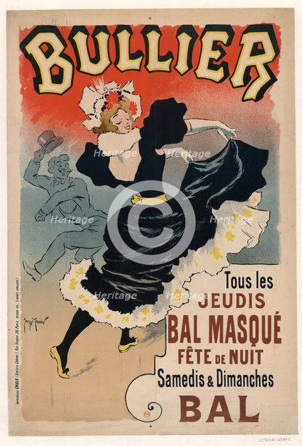 Bullier, Tous les jeudis Bal masque, fe?te de nuit, 1896. Creator: Meunier, Henri Georges (1873-1922).