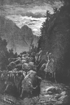 Bulls for the Fight; An Autumn Tour in Andalusia 1875. Creator: Gustave Doré