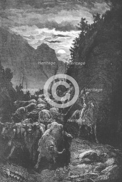 'Bulls for the Fight; An Autumn Tour in Andalusia', 1875. Creator: Gustave Doré.