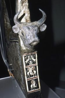 Bull's Head on Sounding Box of Harp, Royal Tombs of Ur, c2500 BC