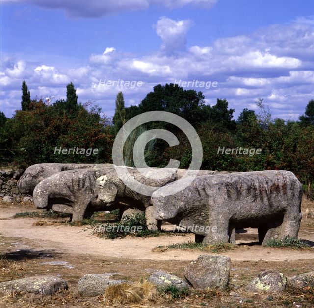Bulls of Guisando, stone sculptures from the Celtiberian culture.