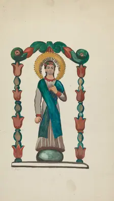 Bulto-Figure of Saint, 1935/1942. Creator: E. Boyd