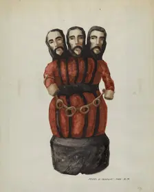 Bulto:"Holy Trinity", c. 1937. Creator: Majel G. Claflin