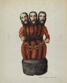 Bulto:"Holy Trinity", c. 1937. Creator: Majel G. Claflin