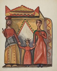 Bulto - Holy Family, 1935/1942. Creator: E. Boyd