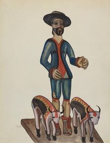 Bulto of San Ysidro, c. 1936. Creator: E. Boyd