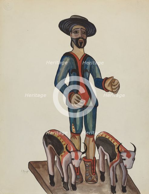 Bulto of San Ysidro, c. 1936. Creator: E. Boyd.