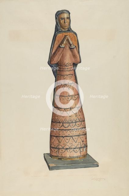 Bulto-"Madonna", 1939. Creator: Carl O'Bergh.