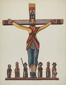 Bulto; Saint Acacio, 1935/1942. Creator: E. Boyd
