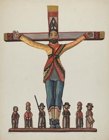 Bulto; Saint Acacio, 1935/1942. Creator: E. Boyd