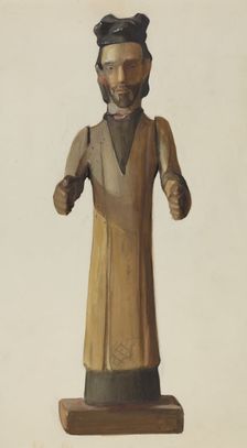 Bulto (Saint with Hands Extended), c. 1938. Creator: Carl O'Bergh