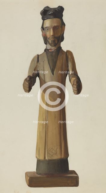 Bulto (Saint with Hands Extended), c. 1938. Creator: Carl O'Bergh.