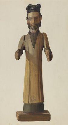 Bulto (Saint with Hands Extended), c. 1938. Creator: Carl O'Bergh