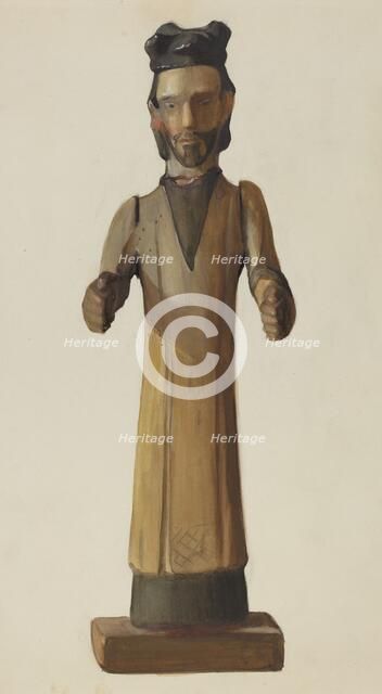 Bulto (Saint with Hands Extended), c. 1938. Creator: Carl O'Bergh.