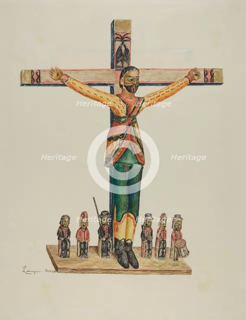 Bulto (San Acacio), 1938. Creator: Eldora P. Lorenzini.