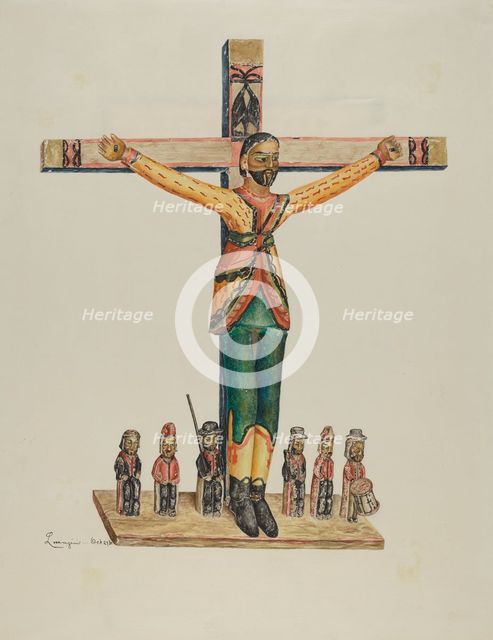 Bulto (San Acacio), 1938. Creator: Eldora P. Lorenzini.