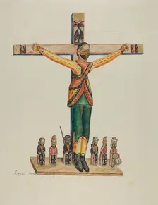 Bulto (San Acacio), 1938. Creator: Eldora P. Lorenzini