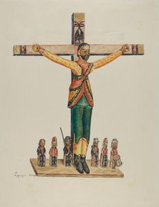 Bulto (San Acacio), 1938. Creator: Eldora P. Lorenzini