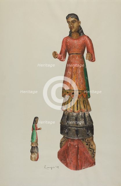 Bulto (Santa Barbara), 1939. Creator: Eldora P. Lorenzini.