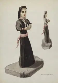 Bulto, Santa Rita, c. 1937. Creator: Majel G. Claflin