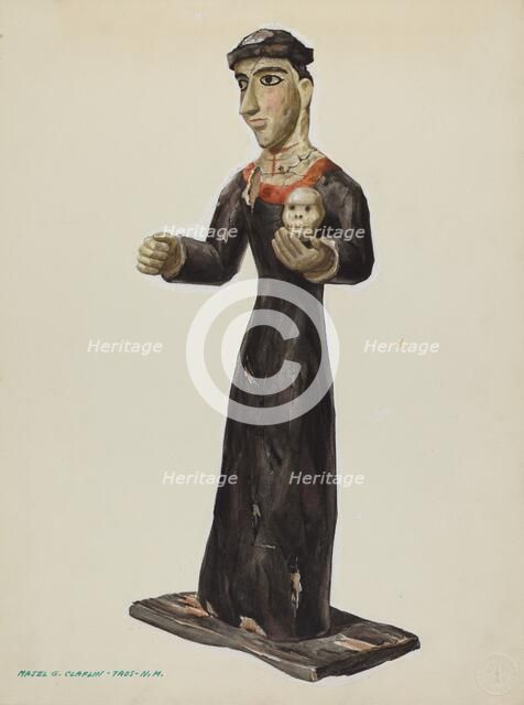 Bulto - Santa Rita, c. 1938. Creator: Majel G. Claflin.