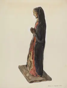 Bulto (Santa Rita), c. 1939. Creator: Majel G. Claflin