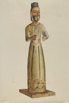 Bulto (St. Ignatius), c. 1938. Creator: Carl O'Bergh
