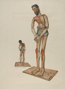 Bulto (Penitente Nazarine Christ), 1939. Creator: Eldora P. Lorenzini
