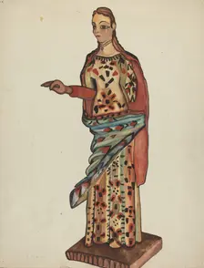 Bulto (Wooden Figure of Saint), 1935/1942. Creator: E. Boyd