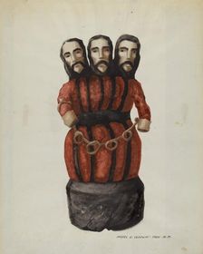 Bulto:"Holy Trinity", c. 1937. Creator: Majel G. Claflin