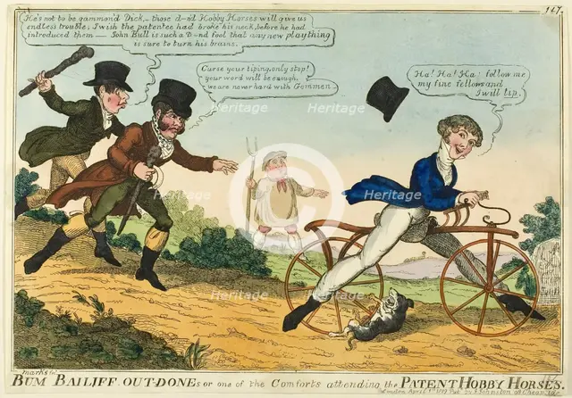 Bum Bailiff Out-Dones, April 1, 1819. Creator: JL Marks.