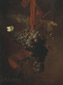 Bunch of Grapes, late 17th-early 18th century. Creator: Godfried Schalcken