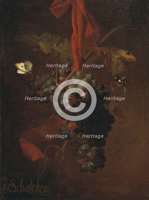 Bunch of Grapes, late 17th-early 18th century. Creator: Godfried Schalcken.