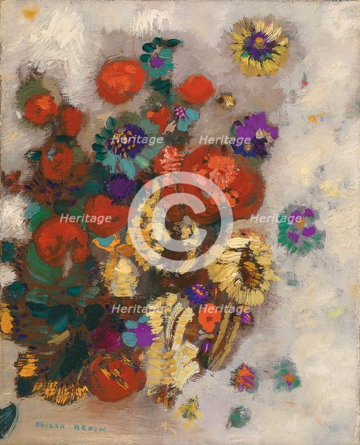 Bunch of Flowers. Creator: Redon, Odilon (1840-1916).