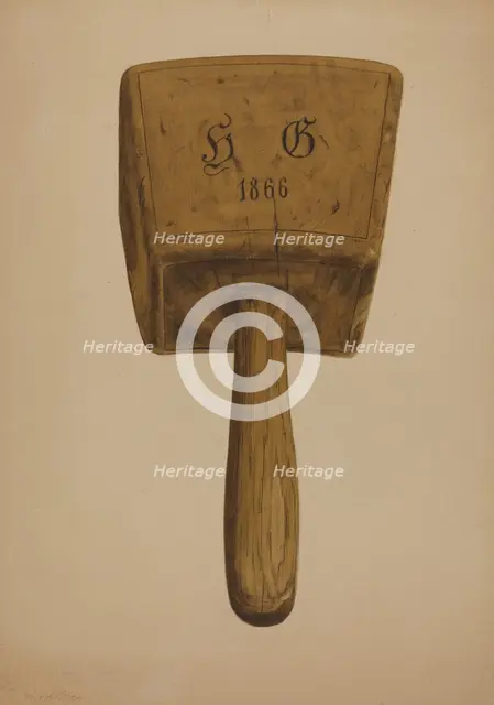 Bung Starter Mallet, c. 1942/1942. Creator: Irving L. Biehn.