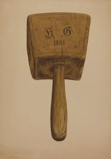Bung Starter Mallet, c. 1942/1942. Creator: Irving L. Biehn