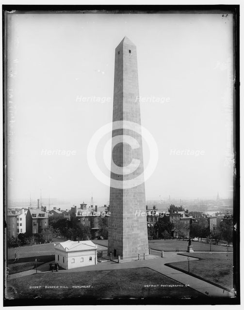 Bunker Hill Monument, between 1890 and 1899. Creator: Unknown.
