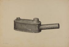 Bunker Lamp, c. 1940. Creator: Helen Hobart