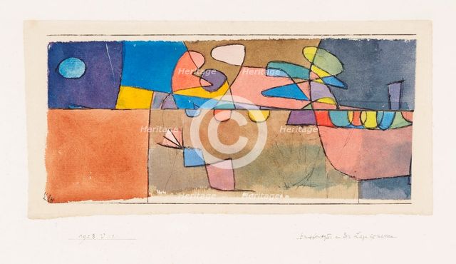 Buntbewegtes an der Lage gemessen, 1928. Creator: Paul Klee.