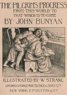 Bunyan's Wife Reading the Bible to Him c1916