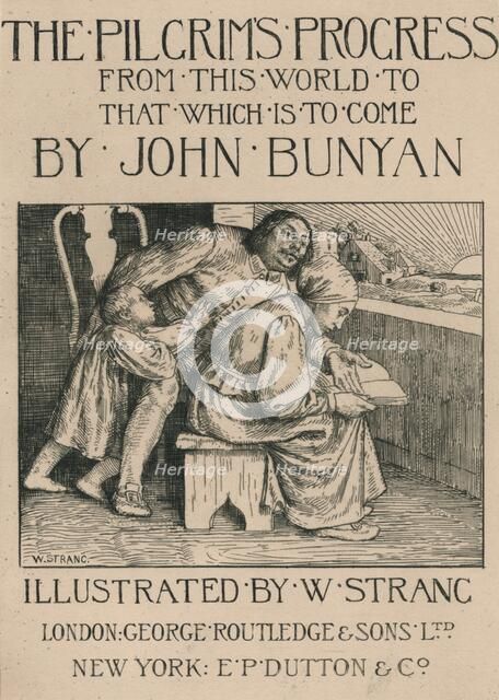 'Bunyan's Wife Reading the Bible to Him', c1916.