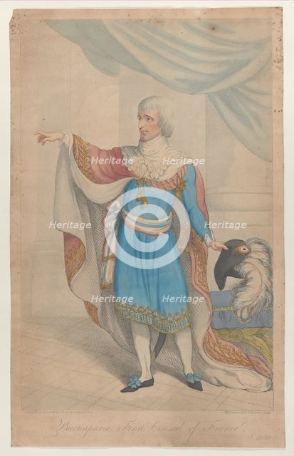 Buonaparte First Consul of France, 1800-04., 1800-04. Creator: Thomas Rowlandson.