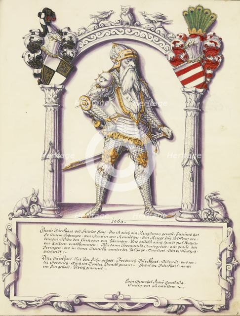 Burckhart Hohenzollern; Chronicle of the Hohenzollern Family, about 1572. Creator: Jorg Ziegler.