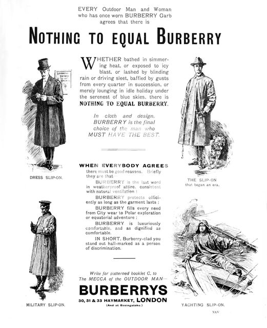 'Burberry's', 1909. Artist: Unknown.