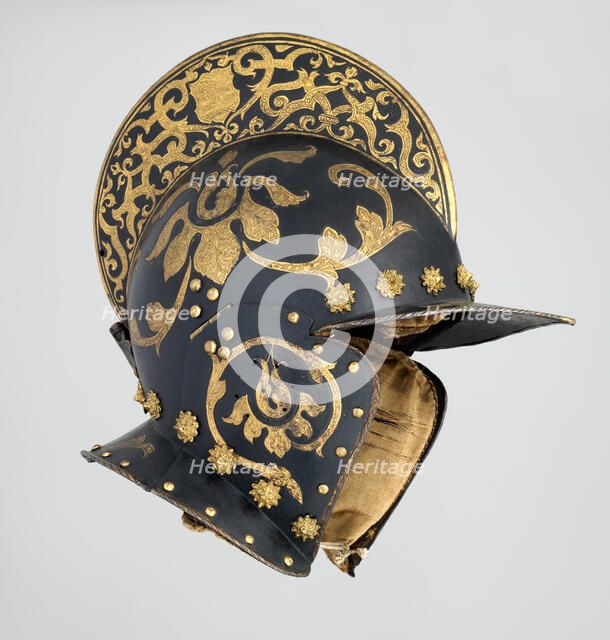 Burgonet, German, Augsburg, 1575-1600. Creator: Unknown.