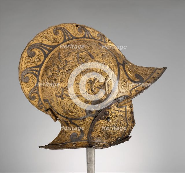 Burgonet with Falling Buffe, French, ca. 1550. Creator: Unknown.