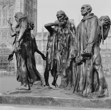 Burghers of Calais, Millbank, Westminster, London, 1945-1980. Artist: Eric de Maré
